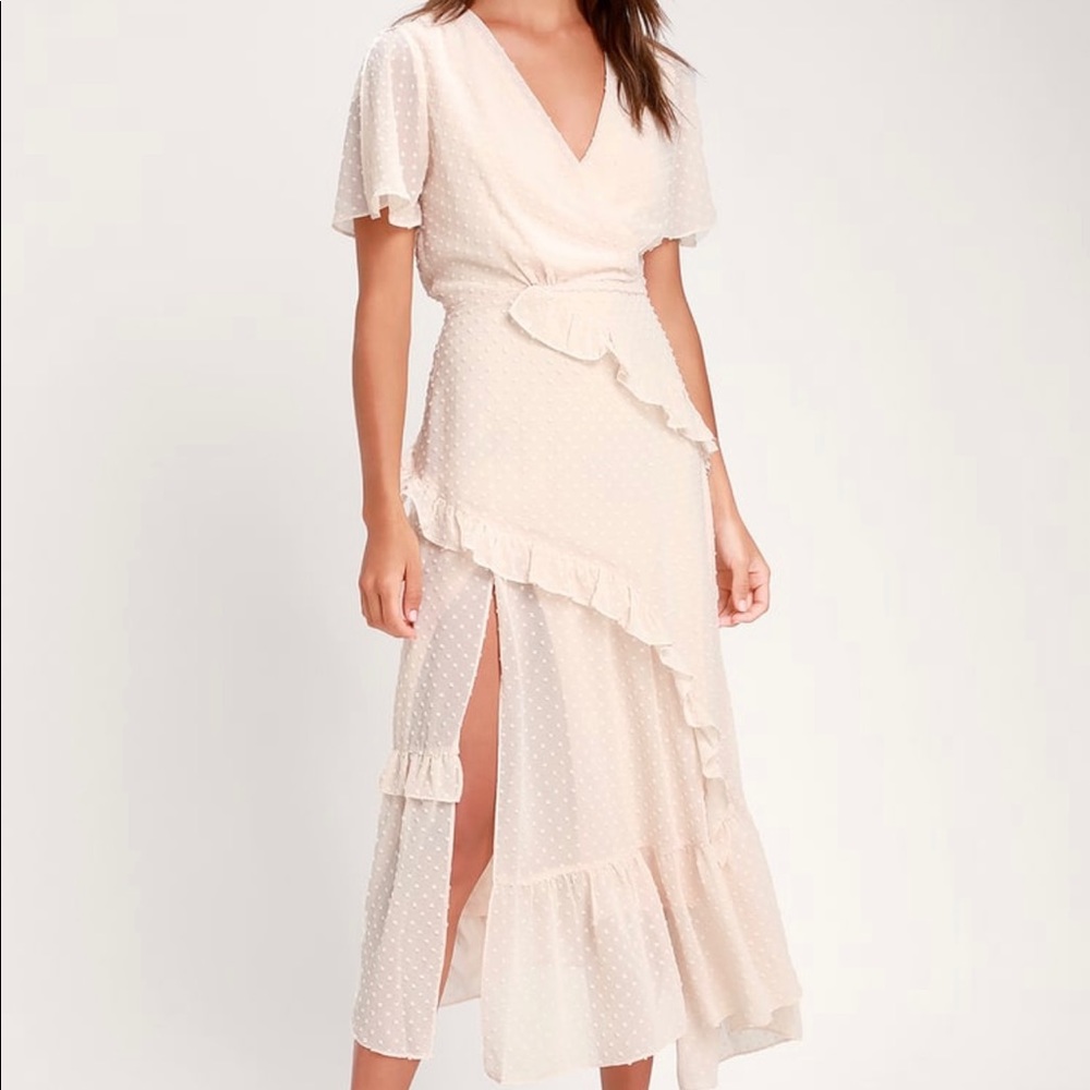 Lulus next to you cream dress